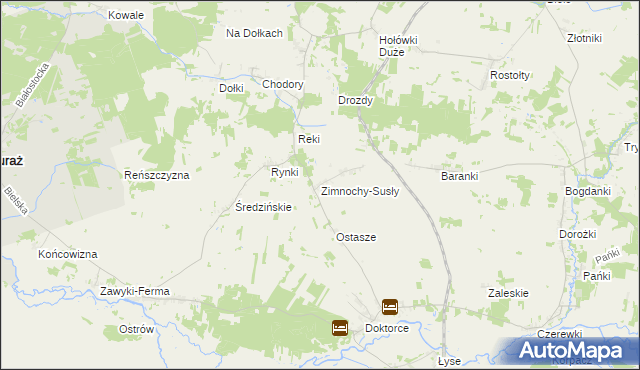 mapa Zimnochy-Susły, Zimnochy-Susły na mapie Targeo