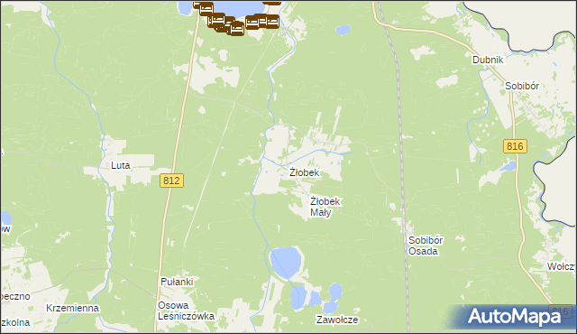 mapa Żłobek gmina Włodawa, Żłobek gmina Włodawa na mapie Targeo