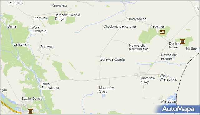 mapa Żurawce-Osada, Żurawce-Osada na mapie Targeo