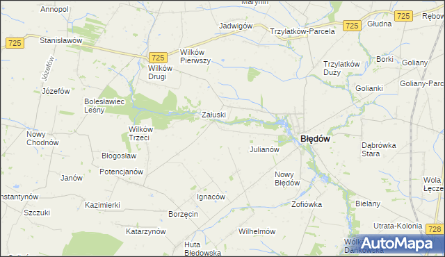 mapa Wólka Kurdybanowska, Wólka Kurdybanowska na mapie Targeo