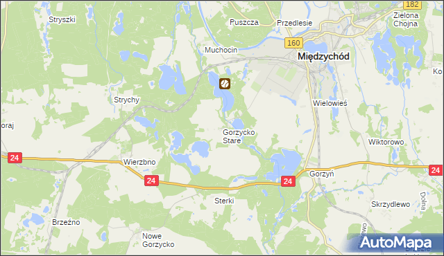 mapa Gorzycko Stare, Gorzycko Stare na mapie Targeo