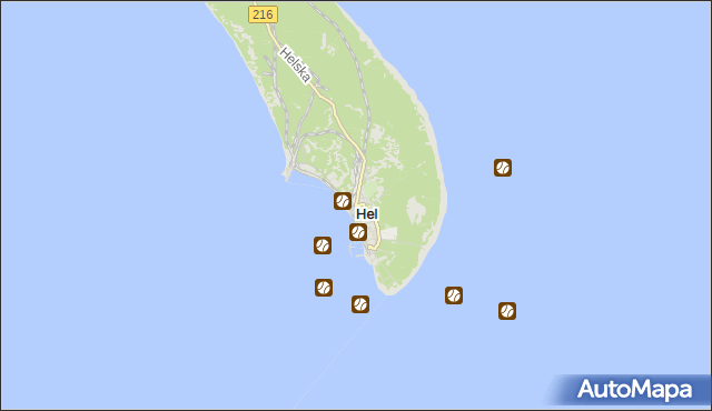 mapa Hel, Hel na mapie Targeo