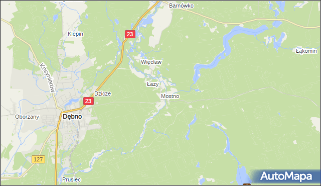 mapa Mostno, Mostno na mapie Targeo