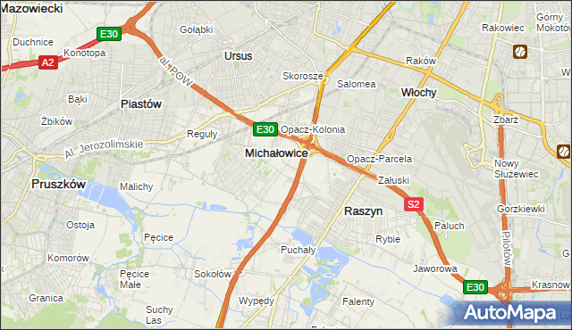 mapa Opacz Mała, Opacz Mała na mapie Targeo