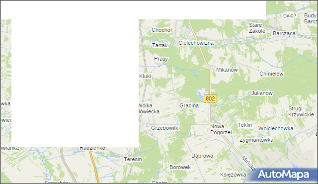 mapa Iłówiec gmina Mińsk Mazowiecki, Iłówiec gmina Mińsk Mazowiecki na mapie Targeo