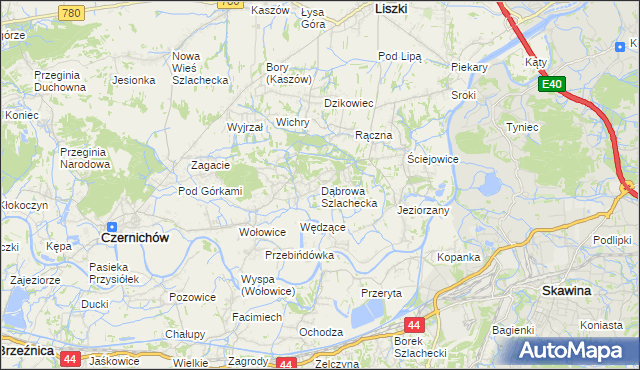 mapa Dąbrowa Szlachecka, Dąbrowa Szlachecka na mapie Targeo