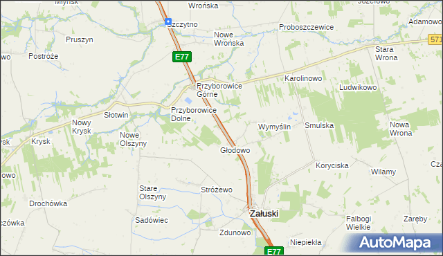 mapa Michałówek gmina Załuski, Michałówek gmina Załuski na mapie Targeo