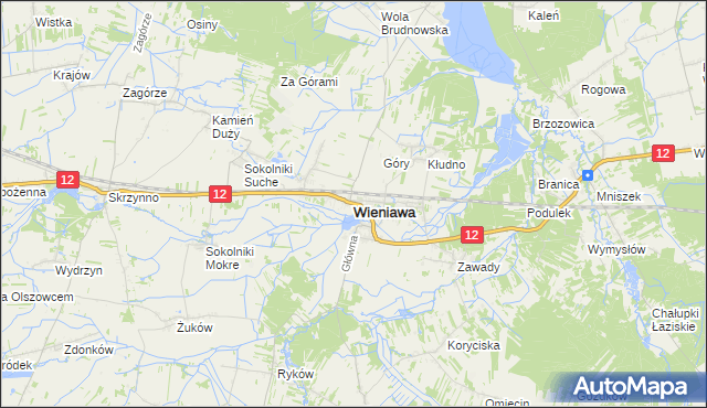 mapa Wieniawa, Wieniawa na mapie Targeo