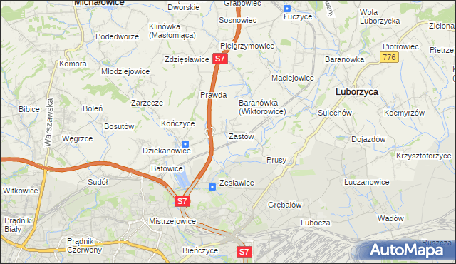 mapa Zastów, Zastów na mapie Targeo