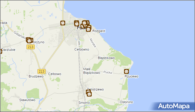 mapa Błądzikowo, Błądzikowo na mapie Targeo