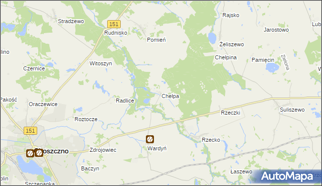 mapa Chełpa, Chełpa na mapie Targeo