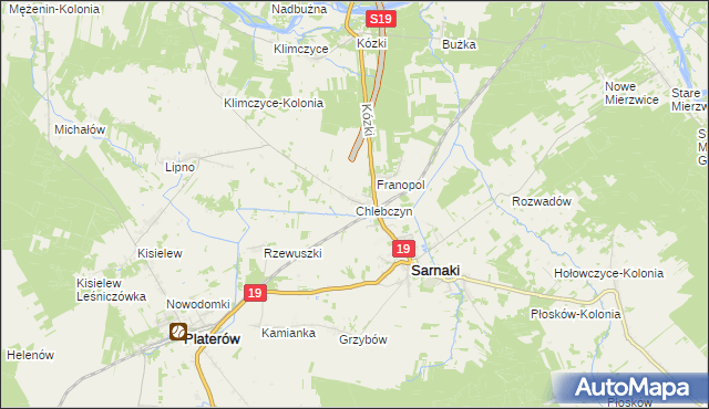 mapa Chlebczyn, Chlebczyn na mapie Targeo