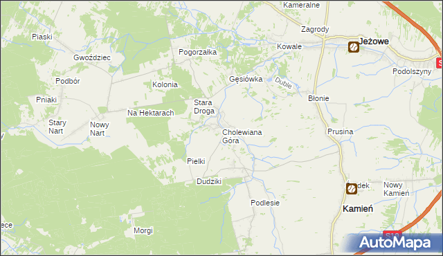 mapa Cholewiana Góra, Cholewiana Góra na mapie Targeo