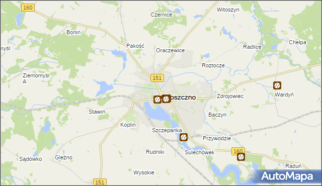 mapa Choszczno, Choszczno na mapie Targeo