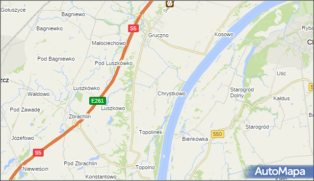mapa Chrystkowo, Chrystkowo na mapie Targeo