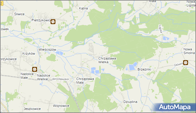 mapa Chrząstawa Wielka, Chrząstawa Wielka na mapie Targeo