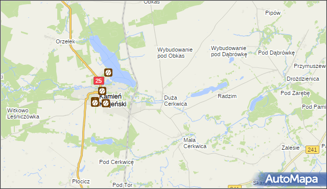 mapa Duża Cerkwica, Duża Cerkwica na mapie Targeo