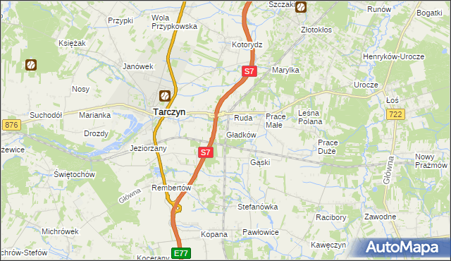 mapa Gładków, Gładków na mapie Targeo