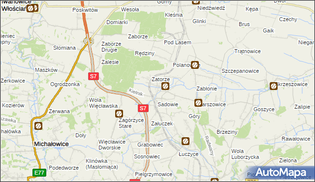 mapa Goszcza, Goszcza na mapie Targeo