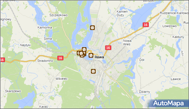 mapa Iława, Iława na mapie Targeo