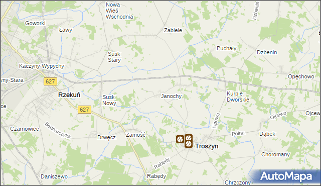 mapa Janochy, Janochy na mapie Targeo