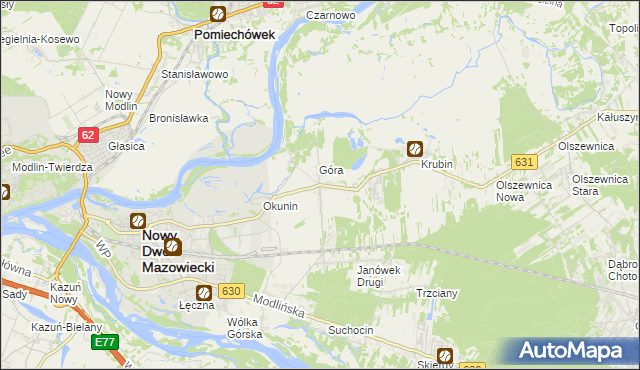 mapa Janówek Pierwszy, Janówek Pierwszy na mapie Targeo