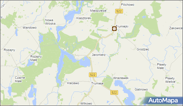 mapa Jaromierz gmina Gardeja, Jaromierz gmina Gardeja na mapie Targeo
