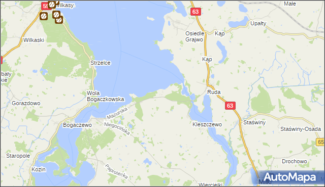 mapa Kleszczewo-Osada, Kleszczewo-Osada na mapie Targeo