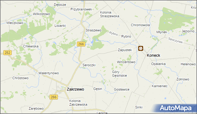 mapa Kolonia Serocka, Kolonia Serocka na mapie Targeo