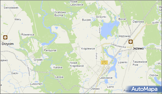 mapa Krąplewice, Krąplewice na mapie Targeo