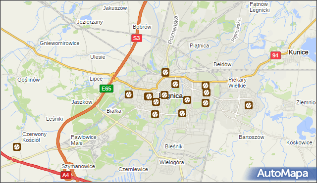 mapa Legnicy, Legnica na mapie Targeo