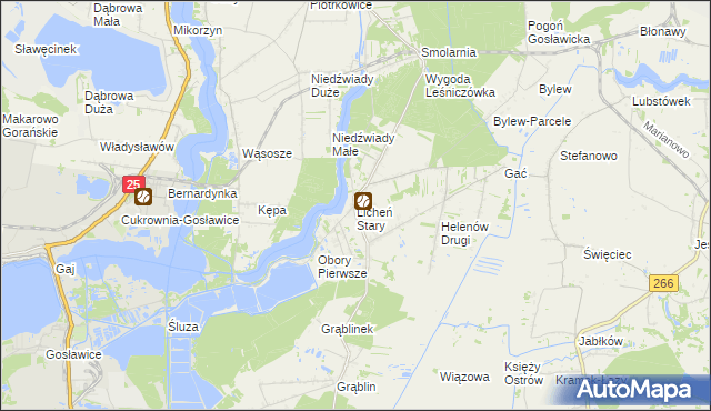 mapa Licheń Stary, Licheń Stary na mapie Targeo