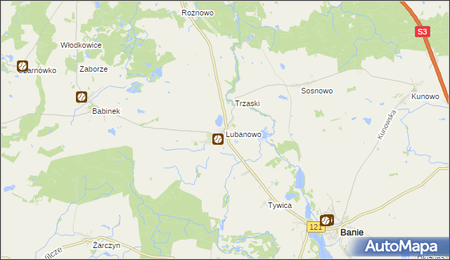 mapa Lubanowo, Lubanowo na mapie Targeo