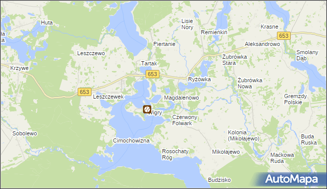mapa Magdalenowo, Magdalenowo na mapie Targeo