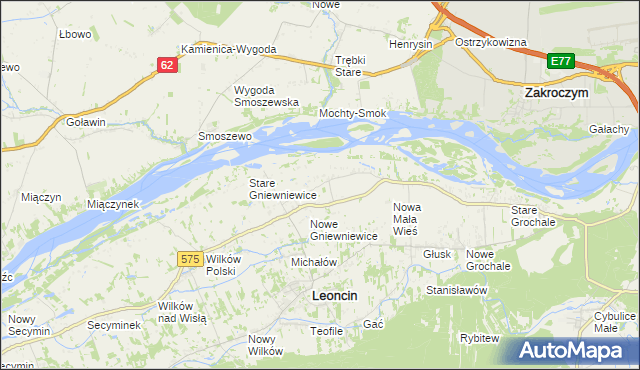 mapa Mała Wieś przy Drodze, Mała Wieś przy Drodze na mapie Targeo