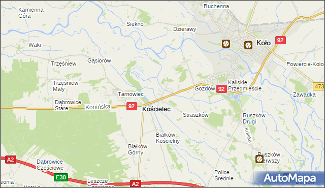 mapa Mariampol gmina Kościelec, Mariampol gmina Kościelec na mapie Targeo