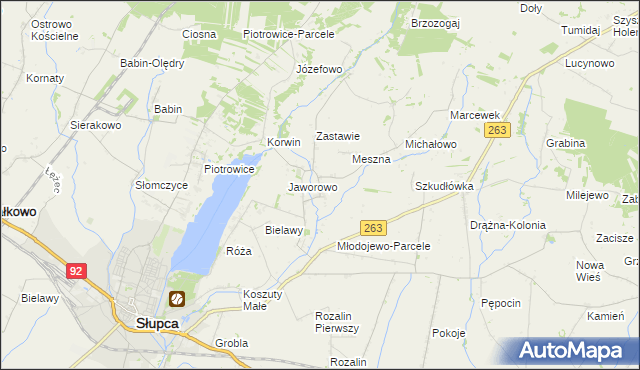 mapa Młodojewo, Młodojewo na mapie Targeo