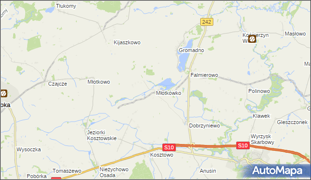 mapa Młotkówko, Młotkówko na mapie Targeo