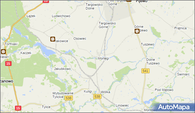 mapa Mortęgi, Mortęgi na mapie Targeo