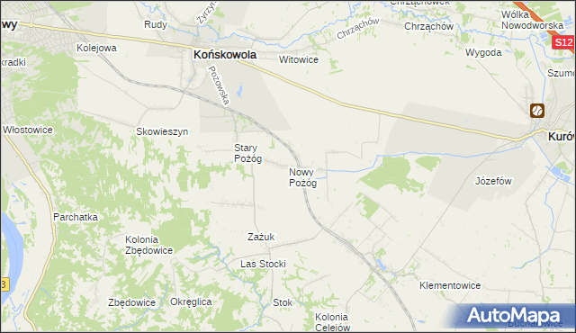 mapa Nowy Pożóg, Nowy Pożóg na mapie Targeo