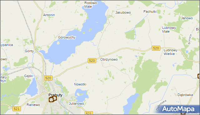 mapa Obrzynowo, Obrzynowo na mapie Targeo