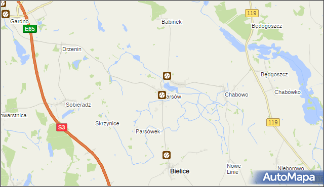 mapa Parsów, Parsów na mapie Targeo