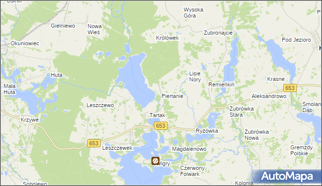 mapa Piertanie, Piertanie na mapie Targeo