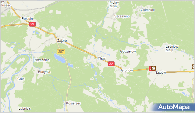 mapa Pław, Pław na mapie Targeo
