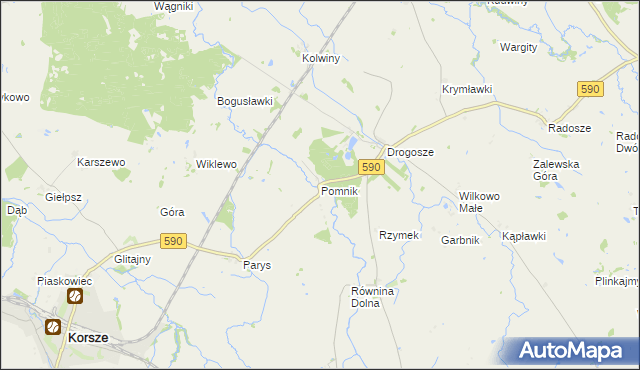 mapa Pomnik, Pomnik na mapie Targeo