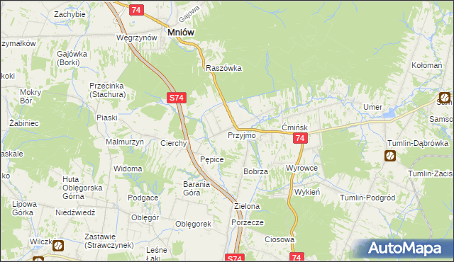 mapa Przyjmo, Przyjmo na mapie Targeo