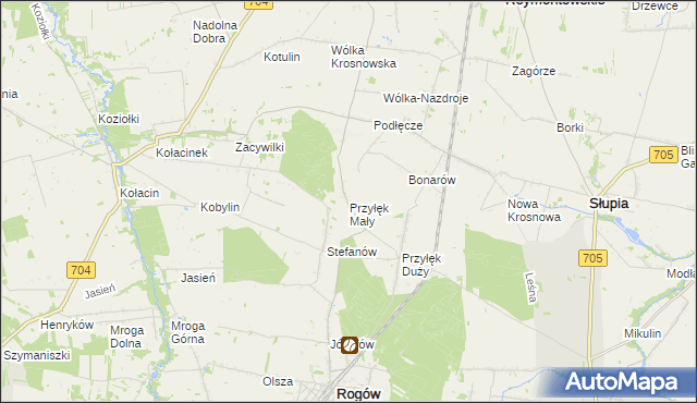 mapa Przyłęk Mały, Przyłęk Mały na mapie Targeo