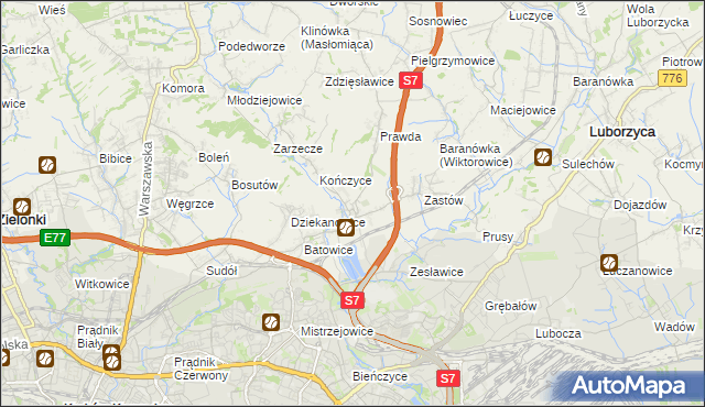 mapa Raciborowice gmina Michałowice, Raciborowice gmina Michałowice na mapie Targeo