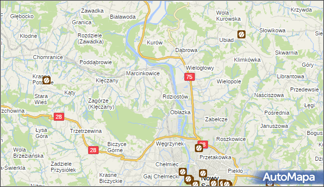 mapa Rdziostów, Rdziostów na mapie Targeo