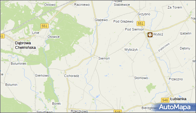 mapa Siemoń, Siemoń na mapie Targeo